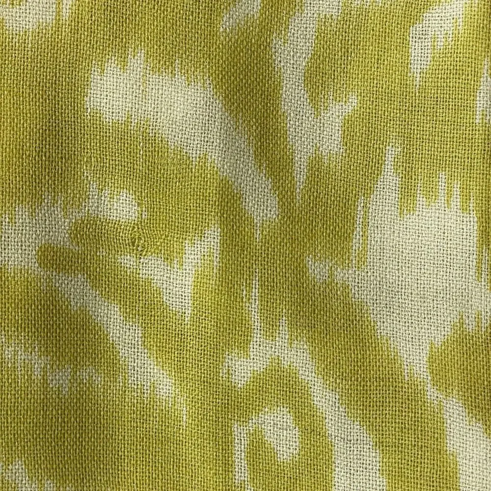 Boden Wool Scarf Women’s One Size 72 in x 22 in Yellow / Cream Abstract Design